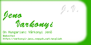 jeno varkonyi business card